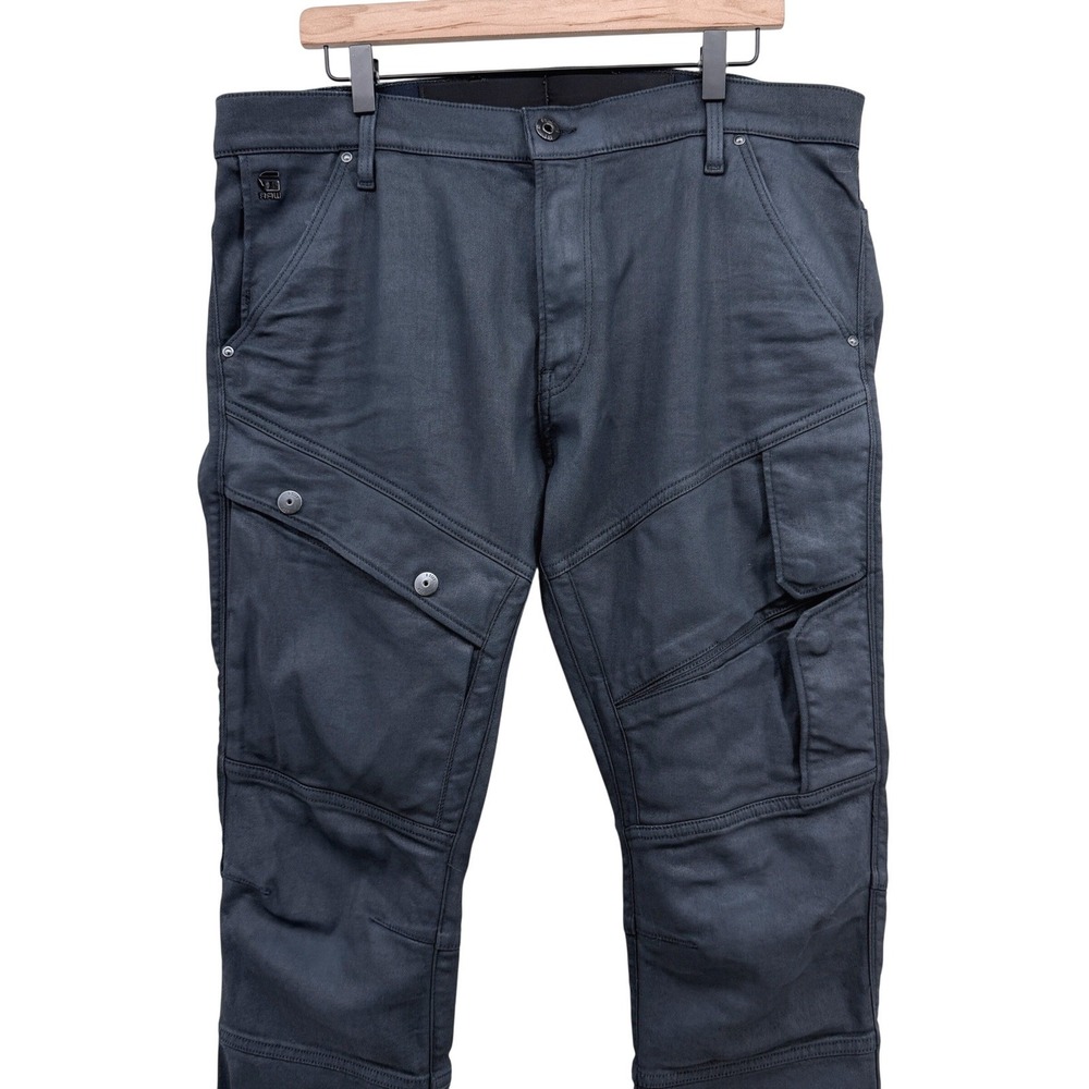 G-Star RAW Airblaze 3D Skinny Men 38x34 Blue Multi Pocket Moto Cargo Pants